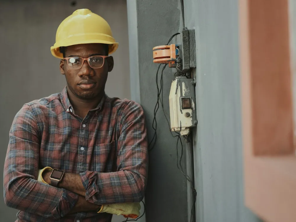 Técnicos instalando infraestructura eléctrica