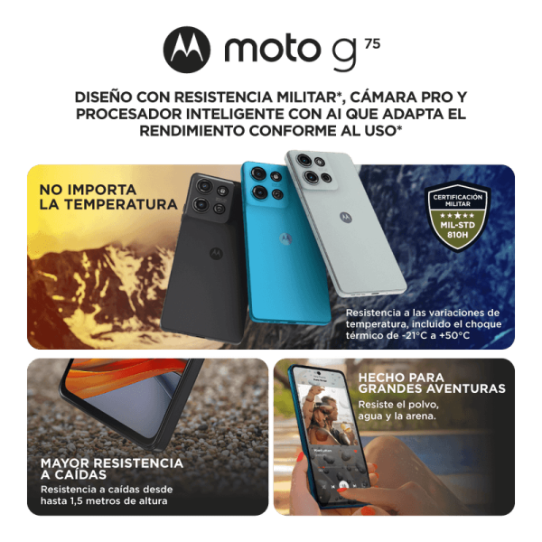 Celular Motorola G75 5G , 256GB/8GB + 8GB RAM BOOST - Imagen 3