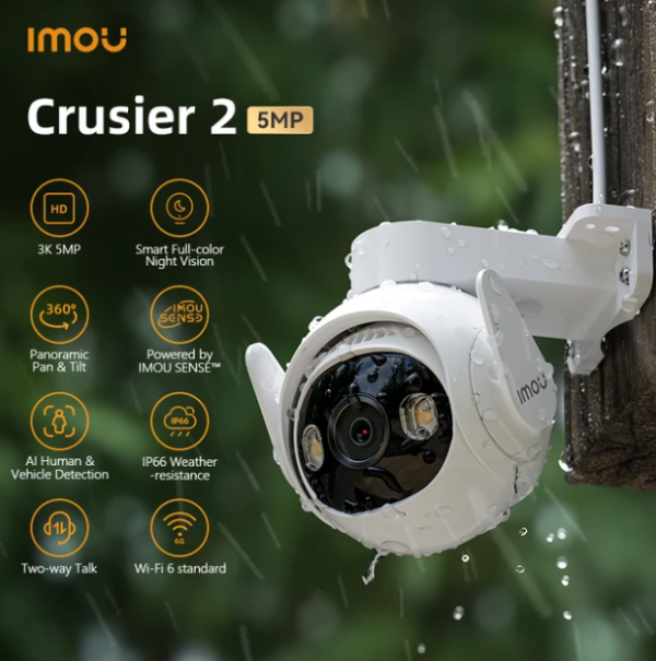 CAMARA IMOU IP CRUISER 2 DE 5MP-3K 25FPS 3,6MM, WIFI 2,4Ghz, INHALAMBRICA, - Imagen 4